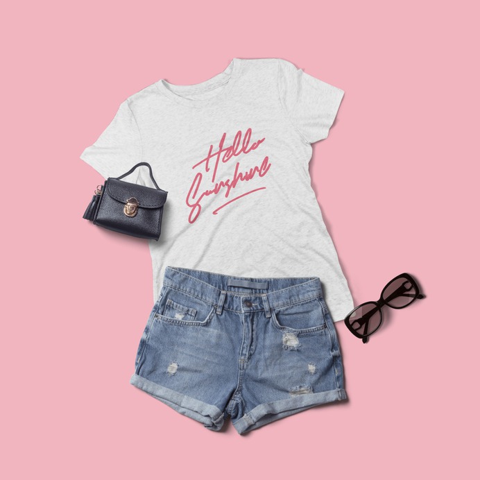 T-shirt Mockup Scene #tshirt #summer #brand #apparel #mockup #design #fashion