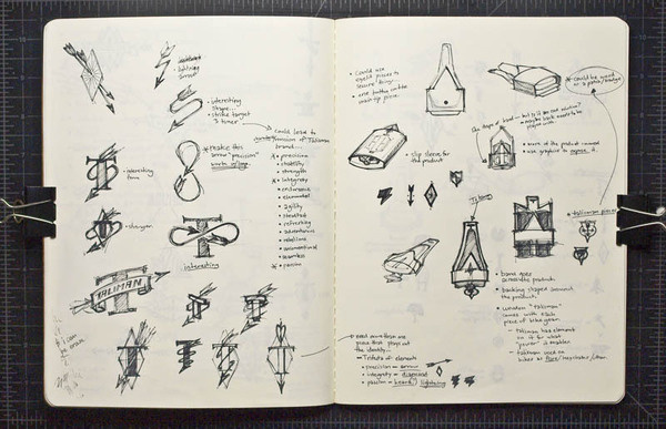 Talisman Bike Gear #bikes #branding #design #logo #sketch
