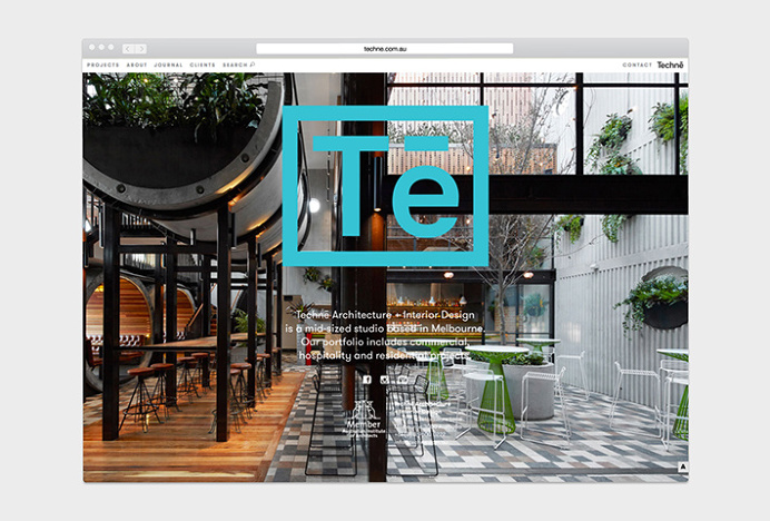 Techné Architecture by Alter #website #web design