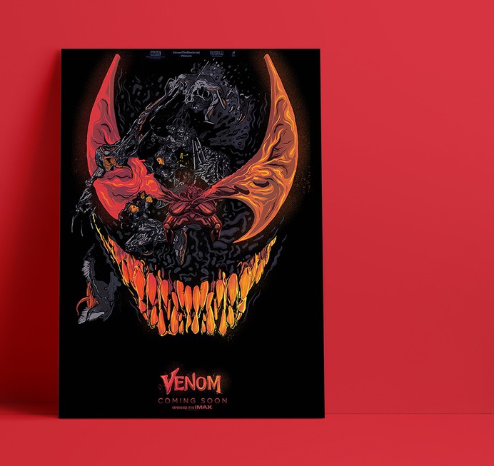 Marvel's Venom - Alternate Movie Poster - The Commas #venom #graphicdesign #thecommas #alternativemovieposter #movieposter #marvel