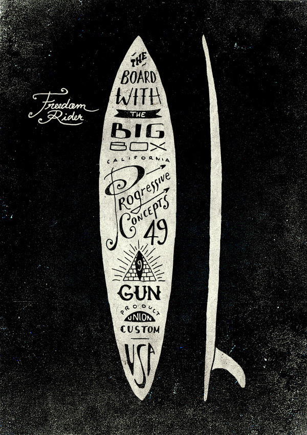 Graphic & hand-lettering boards #surfboard