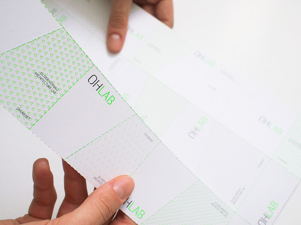 Business card design idea #183: OHLAB business cards #perforated #cards #business