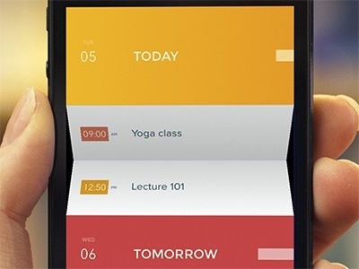 Peek Calendar #flat #interface #screen #app #time #todo #list #management