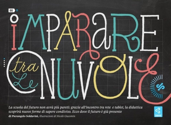 La vita nòva 2.2 Imparare tra le nuvole on the Behance Network #handwriting
