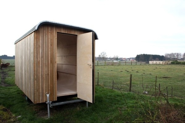 discarded construction trailer transformed into flexible dwelling #trailer