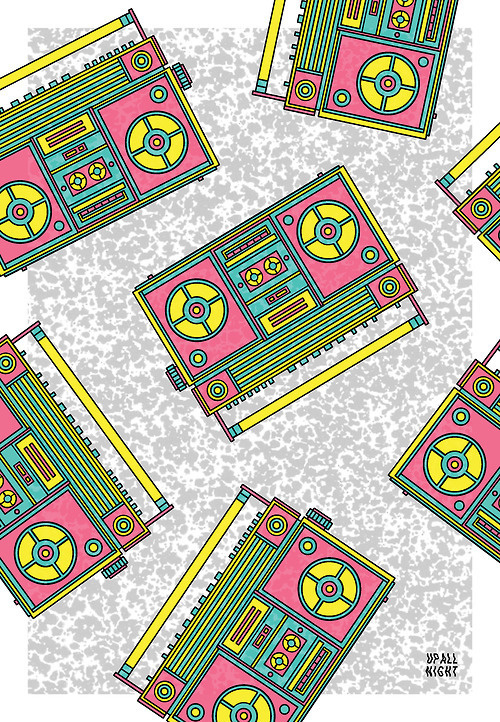 Boombox #retro #icons #music #spatter #boombox