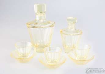 Set for brandy from the crystal glass Moser