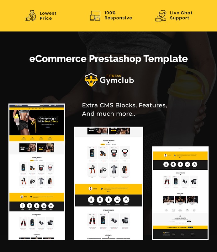 #Gym Club – #Fitness #Equipment – #Prestashop #Responsive #Theme | #TemplateTrip #eCommerce #Website #Design #Template