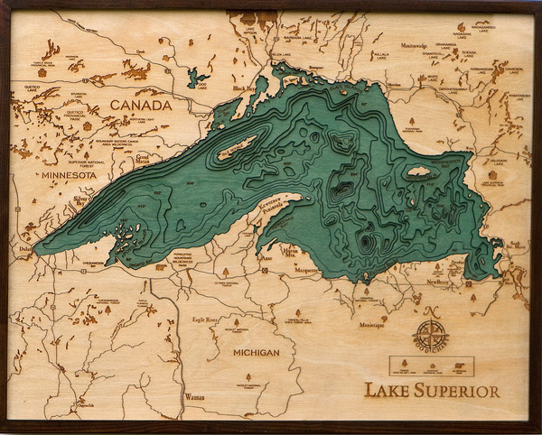 Lake Superior #topography #laser #map