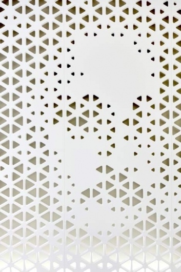 Dezeen » Blog Archive » Open Lounge by NAU + DGJ #signage #lasercut #holes