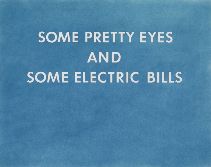 ‘PRETTY EYES, ELECTRIC BILLS’, Edward Ruscha, 1976 | Tate