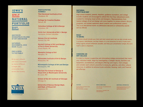 Iowa NPDA Poster/Mailer - Christopher Santoso #red #design #graphic #experimental #bird #eagle #blue #layout #native