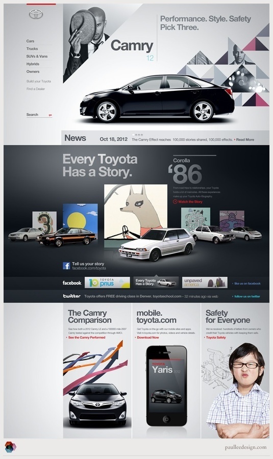 Design / toyota #website