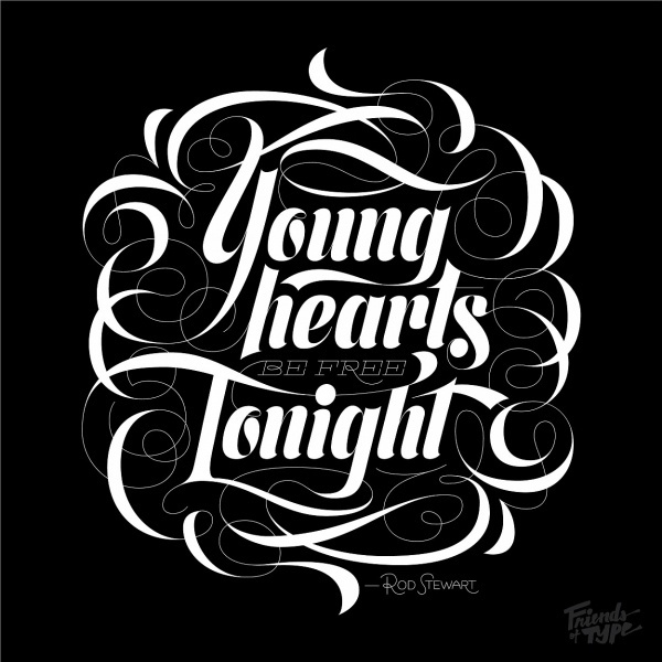 Young Turks — Friends of Type #stewart #rod #script #typography
