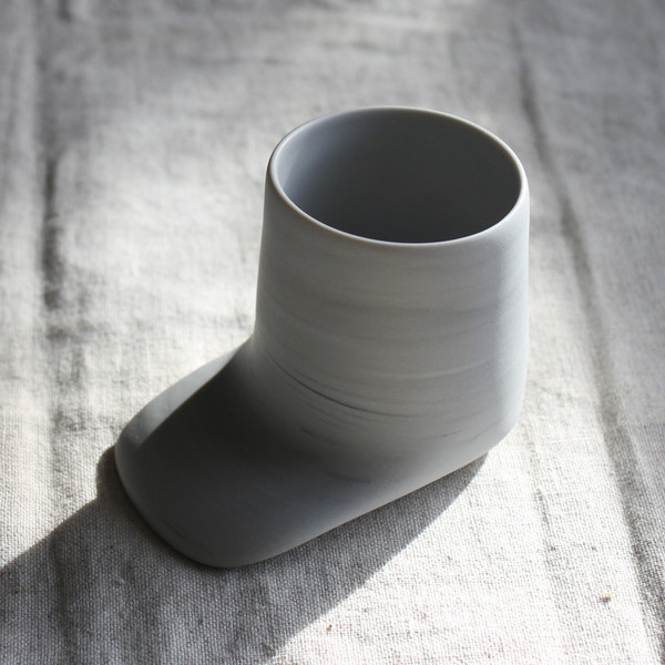 Medium Pyocotan in Grey #vessel #ceramic #porcelain