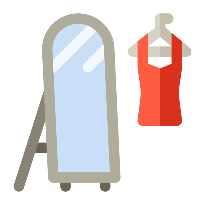 See more icon inspiration related to mirror, furniture and household, framed, mirrors, reflection and vintage on Flaticon.
