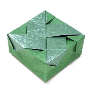 How to make a closed square origami box II (http://www.origami-make.org/howto-origami-box.php)