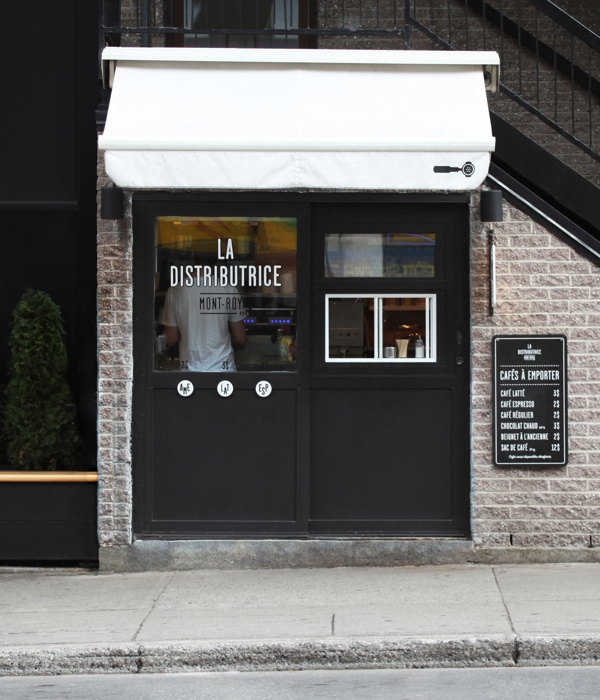 Smallest cafe place in North America, visual identity #coffee #identity #exterior