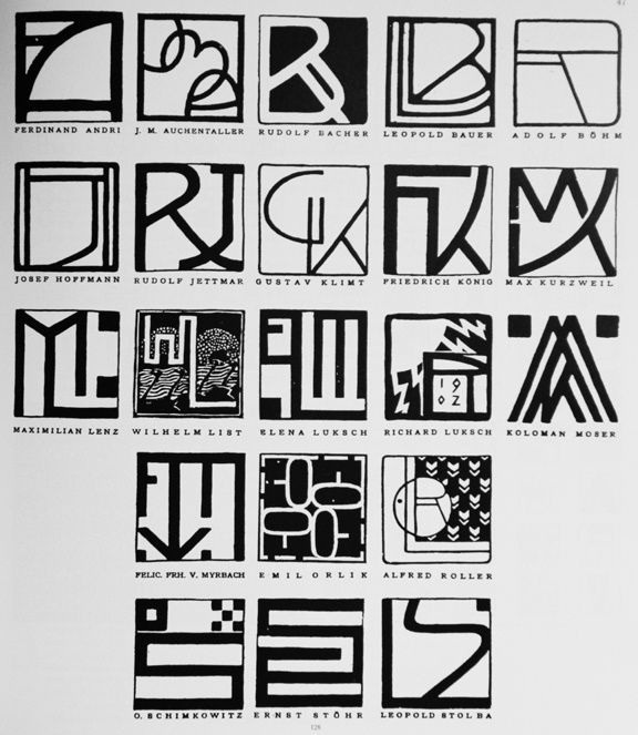 Wiener Werkstatte initials