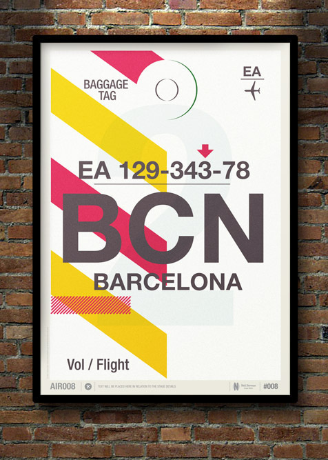 Flight Tag Prints #flight #print #tag #minimal #poster