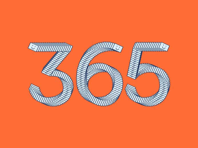 365 Typography by Equal Parts Studio #type #typography #lettering #smiley