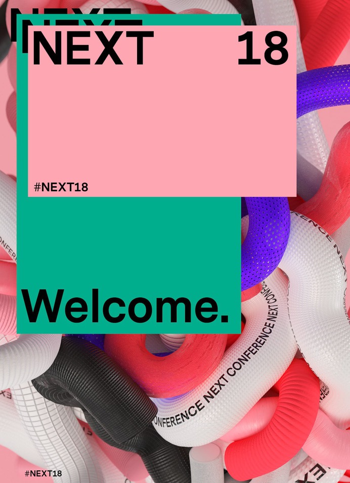 NEXT18 in 3D - Mindsparkle Mag Vincent Schwenk created a 3D Design and Animation for the Next Conference 2018 in Hamburg. #logo #packaging #identity #branding #design #color #photography #graphic #design #gallery #blog #project #mindsparkle #mag #beautiful #portfolio #designer