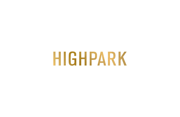 Highpark #gold #foil #logotype #sans-serif