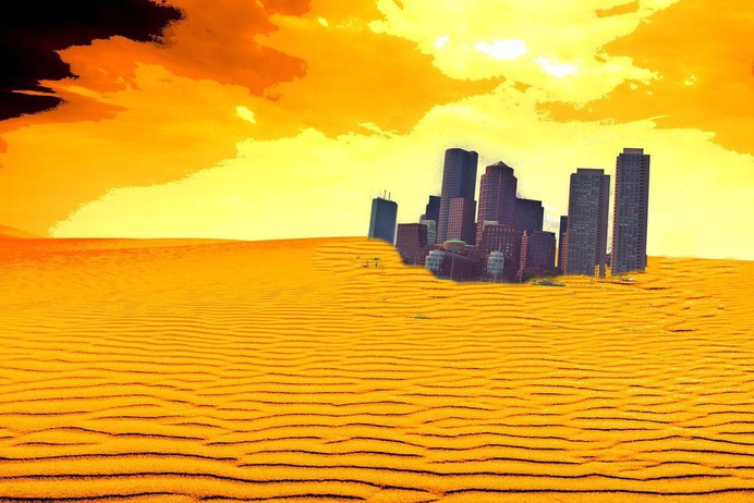 Ancient ruins from the past by jasonlee3071 on DeviantArt #buildings #skyscrapers #desert #landscape #collage