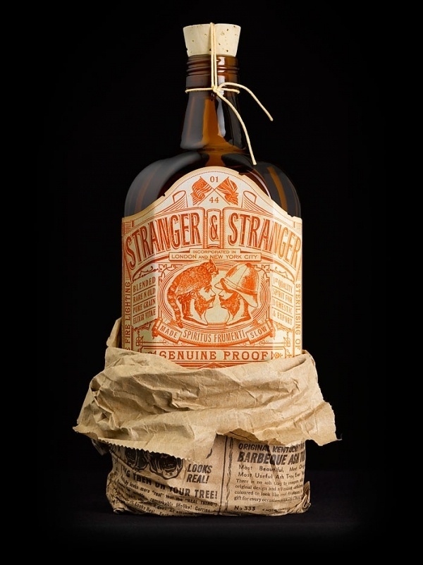 Stranger & Stranger Spirit No.13 Alcohol Bottle Packaging #bottle #packaging #design #type #booze #typography #alcohol