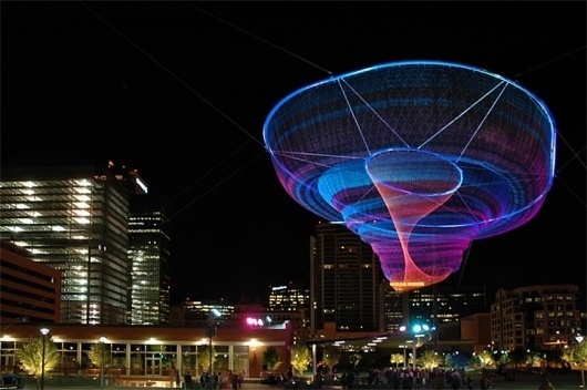 Giant Net Sculptures Color the Sky - My Modern Metropolis #janet #installation #by #art #echelman