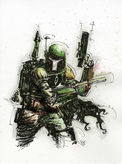ss+ESB+Boba+Fett001.jpg (641×863) #boba #young #skottie #wars #fett #illustration #star