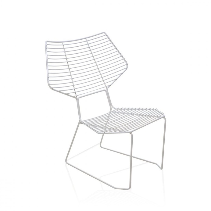 #Alieno Lounge by #GamFratesi for #Casamania. #loungechair #outdoorloungechair #wireloungechair #metalloungechair #alienolounge