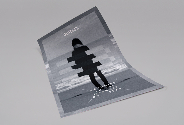 Warm seas | arch mc #logo #glitch #poster #music #type #blue #grey