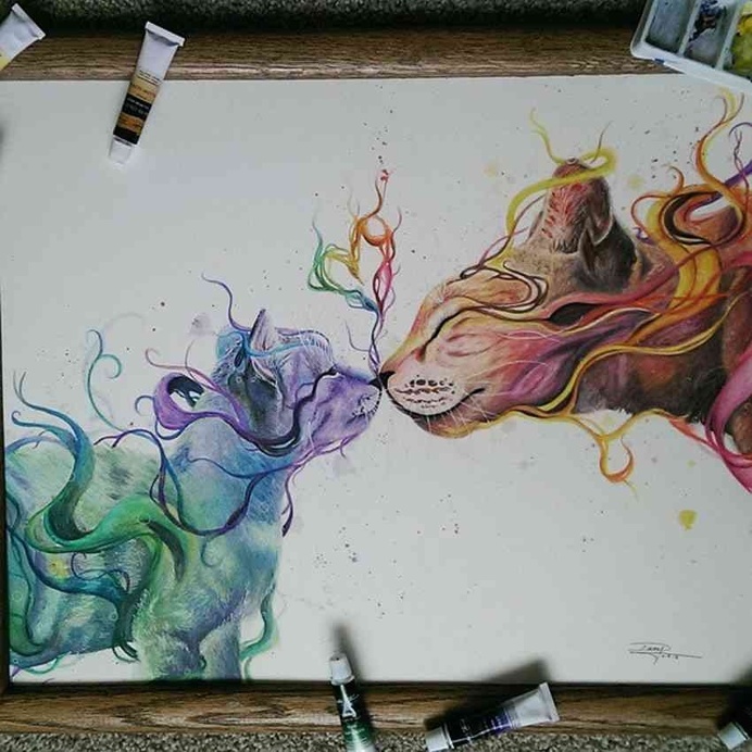 Striking Watercolor Drawings by Dany Lizeth