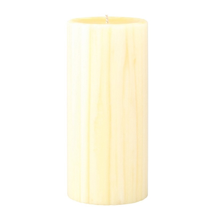 Marbled Pillar French Vanilla & Jasmine Tea Scented Candle, 15cm x 7 cm