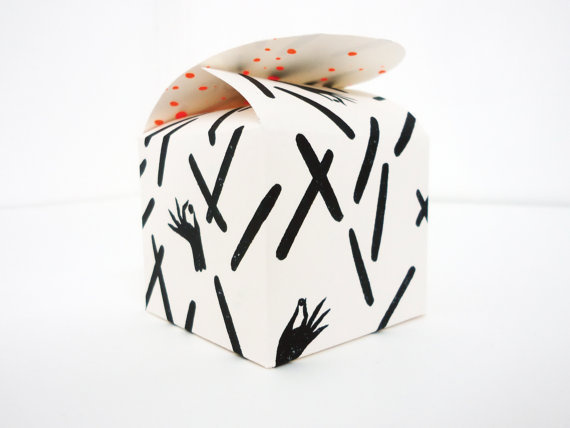 Sistema de la caja de regalo #package #white #black #and