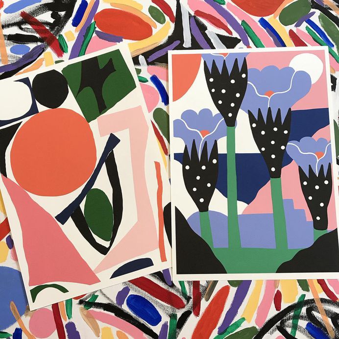 Prints being sent off #illustration #prints #art #contemporaryart #abstract #marcellovelho #florals