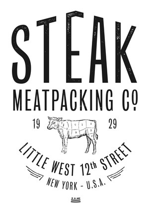 Steak Me on Behance #logo #vintage #old #meatpacking #cow #steak