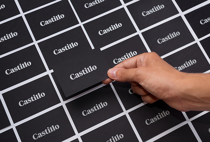 Castillo by Andrés Requena #business card #black #stationery #print