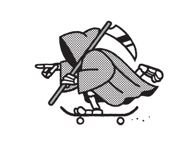 Skateboarding ghost Sticker for Sale by Queerenbyshit  Redbubble