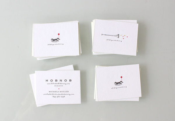 Hobnob_cards #logo #print #letterpress
