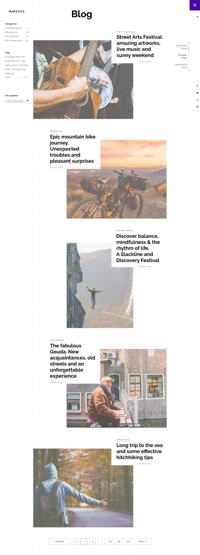 Markoos — Blog PSD Template by the-nika