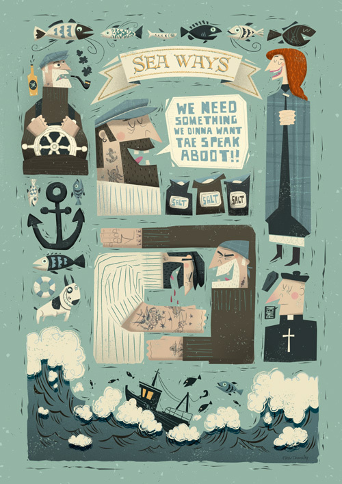 Sea Ways on Behance #irish #abstract #illustration