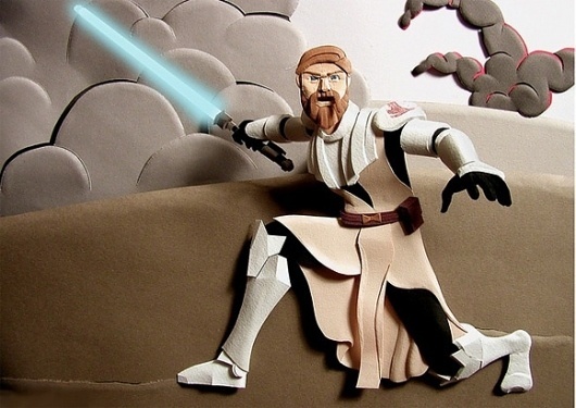 Paper Layers Can Create Stunning Art « BLOGNATOR #wars #obi #star #wan #paper