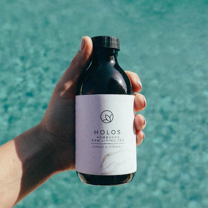 HOLOS kombucha a Brand My Team & I worked on earlier this year. The clean sharp look of the bottle makes it feel medicinal which was the loo