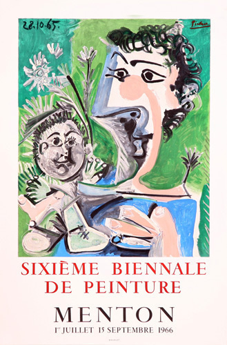 sixieme biennale de peinture by Pablo Picasso from kingandmcgaw.com #Art #Poster #ModernArt #Lithograph #Printing #Mourlot