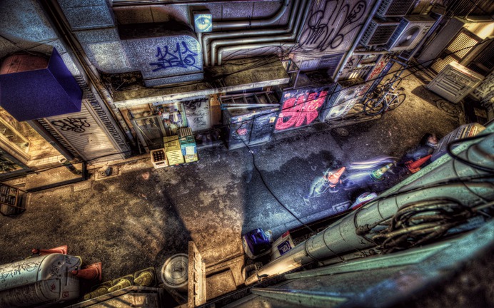 "Ghost Town Alleyway" by Yuki Iwaoka #Photography #HDR #Wallpaper #Landscape