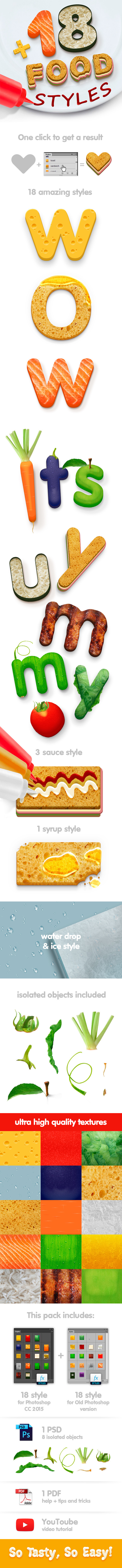 18 Food Photoshop Styles