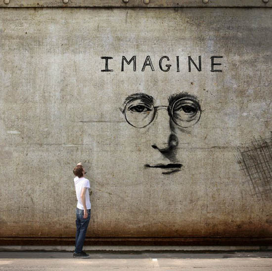 Imagine #music #imagine #mural #lennon