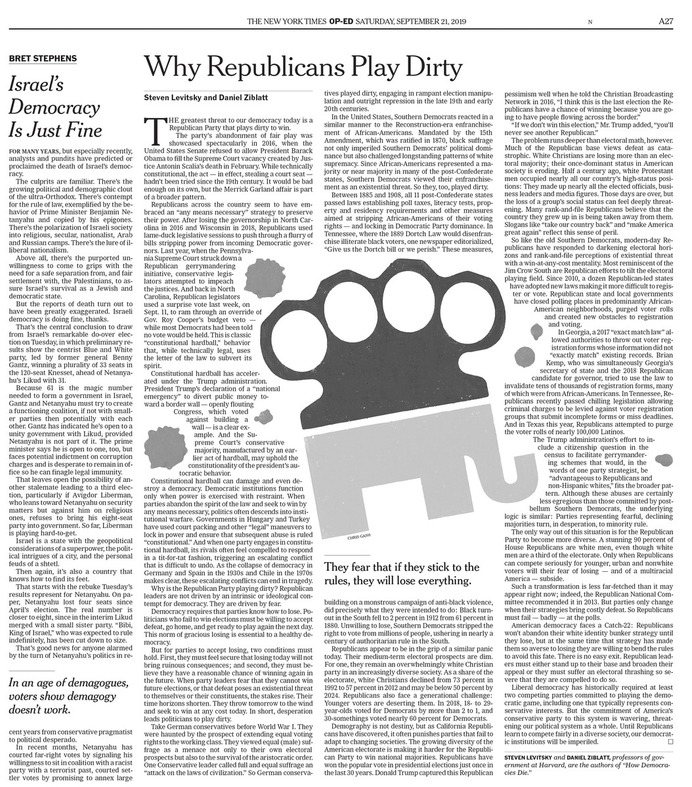 NYTimes OpEd | Why Republicans are playing so dirty #illustration